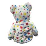 TY Beanie Baby 2K Bear 1999 Multicolored Confetti Plush Stuffed Toy Retired Rare