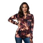 MADE IT ART Women's Multicolor Boyfriend Flannel Shirt Size S VG