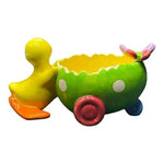Yellow Chick Ceramic Pot 7.5" Planter Bowl Kids Decor Easter Spring Figurine VG