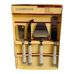 Cambridge Gourmet Cheese Knife Set 4 Pc Stainless Steel Slicer Cleaver Set NIB