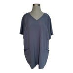 Barco Grey's Anatomy Women's Scrub Shirt Grey 3XL Stretch V-Neck NWT
