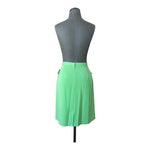 Studio G Lime Green Pencil Skirt Suit Blazer Set Tie Pockets Size 10 NWT