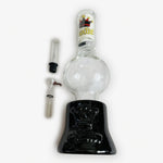 Chalice Glass Bubble Bong 13" Black Crown Base Water Pipe Accessories NIB