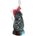 Handmade Asian Black Wood Amulet Wall Hanging Figurine Japan Import Vintage 8"