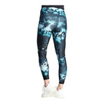 ONZIE JAZZERCISE Women Leggings S/M Cadet Blue Tie Dye High Rise Compression NWT