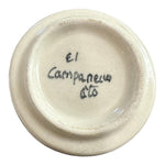 Vintage El Campanello GTO Mexico Ashtray 3.25" Black White Ceramic Hand-Painted
