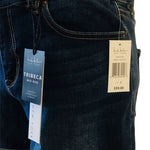 NICOLE MILLER NY Tribeca Mid Rise Denim Shorts Dark Blue Size 6 NWT