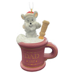 Hallmark 1997 Dad Mom Mice Christmas Ornaments Set of 2 Vintage Resin