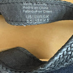 BILLABONG KAI Women’s Off Black Braided Vegan Leather Sandals Flip Flops 6.5