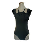 La Blanca Women's Black Ruched One Piece Swimsuit 6 Nylon Stretch $116 Excellent