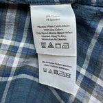 Eddie Bauer Women's Blue Western Plaid Button Down Boyfriend Shirt L Cotton VG