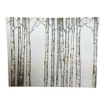 Birch Trees Canvas Art Print Framed 28"x22" Birch Wood Forest Wall Decor Modern
