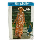 Vintage Simplicity 7520 Sewing Pattern Jiffy Dress 2 Lengths Tote Bag Complete