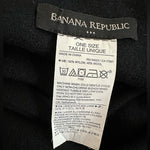 Banana Republic Black Striped Wool Blend Shawl Wrap Poncho One Size Cape EXC
