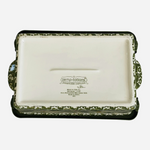 Vintage Temp-tations by Tara Old World Green Ceramic 1.5 QT Baker with Lid EXC