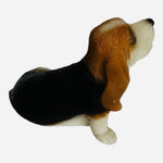 Vintage Cocker Spaniel Puppy Figurine Resin Dog Statue Sculpture White Orange VG