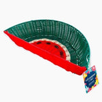 Ciroa Hello Summer Watermelon Slice Resin Wicker Serving Basket 17x9" NWT Rare
