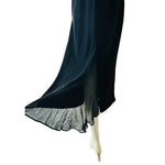 Jones New York Vintage Black Ruffle V-Neck Open Back Maxi Ball Gown Dress 10
