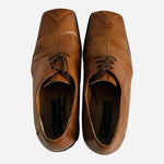 Stacy Adams Brown Leather Oxford Split Cap Toe Lace Up Dress Shoes Men Size 12