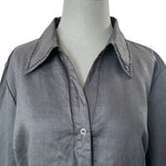 LINO USA Black Beaded Embroidered Blouse 3/4 Sleeve Oversized Size 3XL NWT