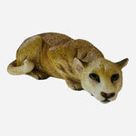 Cougar Puma Statue 5" Sandcast Hand Painted Hunting Pose Wildlife Figurine