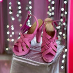 ALDO Pink Suede Peep Toe Stiletto Pumps High Heel Shoes Women’s 5.5