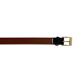 JOS A BANK Black Genuine Italian Leather Gold Brass Square Buckle Dress Belt 46