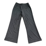 White House Black Market Contour Tweed Wide Leg Pants 10R Black Gray Lined EXC