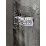 Authentic Burberry 100% Wool Navy Blue Midi Trench Coat Women's 10 Waterproof