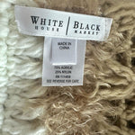 Scarf With Fringe WHBM Women's Scarf Beige Tan White Boho Hippie Neck Warmer