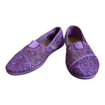 BONGO Purple Lace Ballet Loafers Women’s Slip-On Flats Shoes Size 10