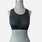 Alii Sport Women's Lemon Citron Black Athletic Tank M Mesh Bra UV Protection NWT