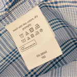 Michael Kors Men's Blue Plaid Slim Fit Button Down Dress Shirt L 16.5 34/35 EXC