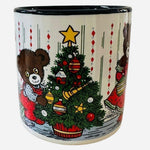 Vintage 1980 Potpourri Press Teddy Bear Christmas Mug 3.5" Japan Ceramic NOS