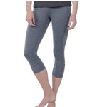 REI Co-op Gray Cropped Compression Leggings Women M High Waist 21.5" Inseam EXC