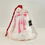 Vintage Mikasa Merriment Crystal Christmas Bell 4.5" Germany Frosted Holly NIB