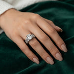 Crystal Rhinestone Ring Silver Round Love Ring Size 7 Hypoallergenic NWOT