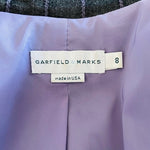 GARFIELD & MARKS Gray Purple Pinstripe Blazer Women’s Alicia Jacket S 8