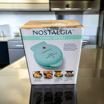 Nostalgia MyMini Personal Electric Griddle 5" Nonstick Teal Compact Cooking NIB