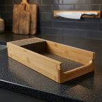 Bamboo Wood Knife Drawer Storage Tray Organizer Block 15x6x2.5 NWOT