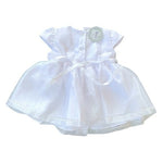 Little Blessings Baby Girl White Sheer Tulle Dress Rose Embroidered Princess NWT