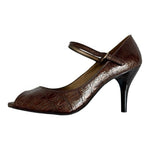Predictions Brown Croco Leatherette Strap Heels Women’s Sandals Size 8.5 NWOB