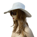 Vintage San Diego Hat Co White Bucket Hat Women's Sun Hat Polyester Beach EXC