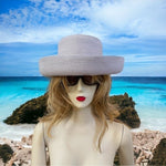 Vintage Betmar Lilac Paper Straw Bucket Hat Womens Beach Sun Protection One Size
