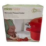 Handy Gourmet Micro Master Microwave Pressure Cooker Pot Red 2.5 Qt with Lid NIB
