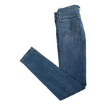 Levi Strauss 711 Womens Skinny Jeans Medium Wash Blue Size 29 Stretch Denim VG