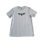 MADE HERE Soaring Eagle Heather Grey Cotton Graphic Short Sleeve Mens Tee New