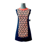 THE WEBSTER MIAMI Navy Blue Floral Cotton Sheath Dress Sleeveless Size 2 NWT