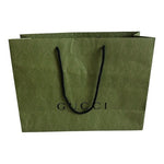 Authentic Gucci Large Green Black Reusable Gift Paper Bag Storage 19"x7"x14"