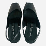 VIA SPIGA Black Leather High Heel Slingback Pumps Women’s Size 5